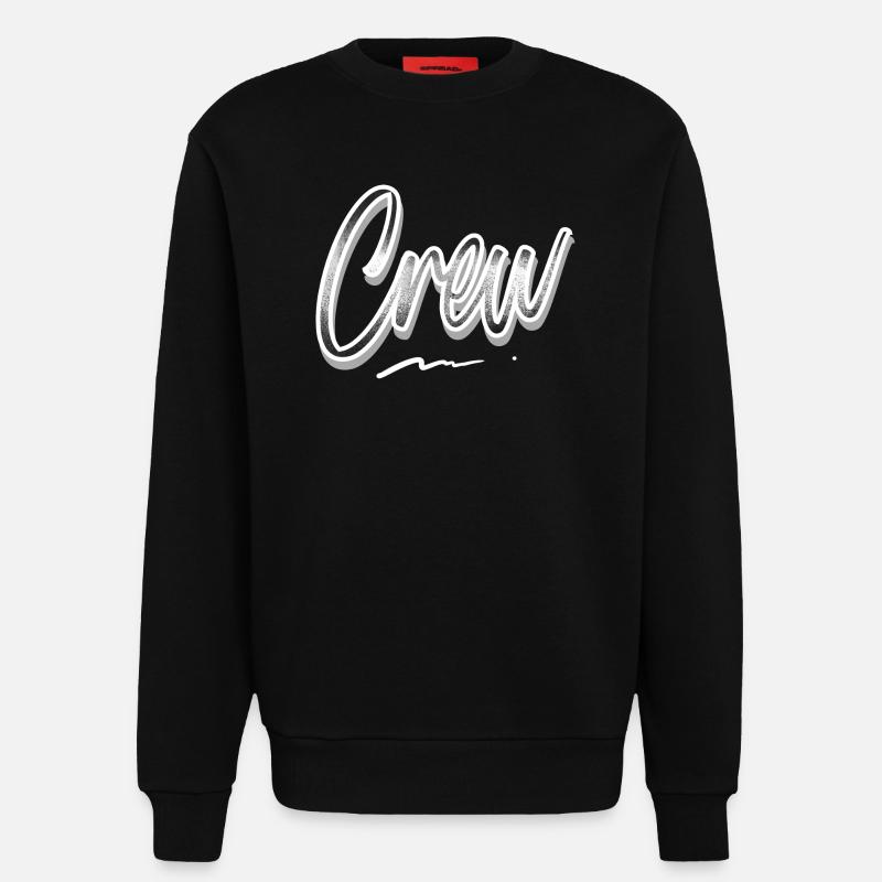 Crew - Sweatshirt - made by SPREAD  - SOLID BLACK