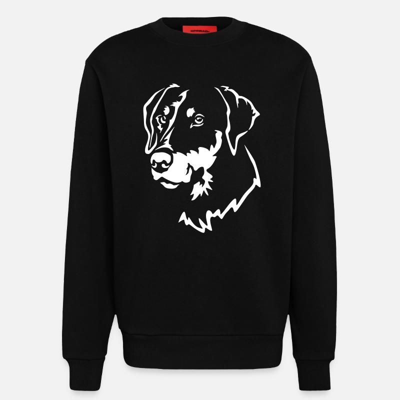 Dobermann Kopf "Black Edition" - Sweatshirt - made by SPREAD  - SOLID BLACK