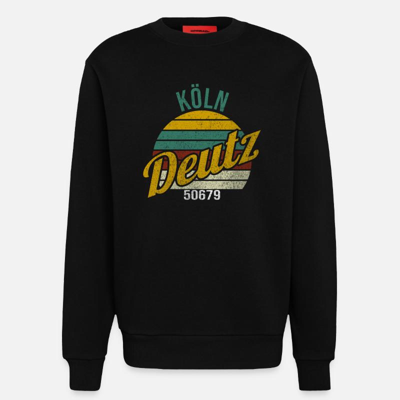 Kölsche Veedel - Köln-Deutz - Sweatshirt - made by SPREAD  - SOLID BLACK