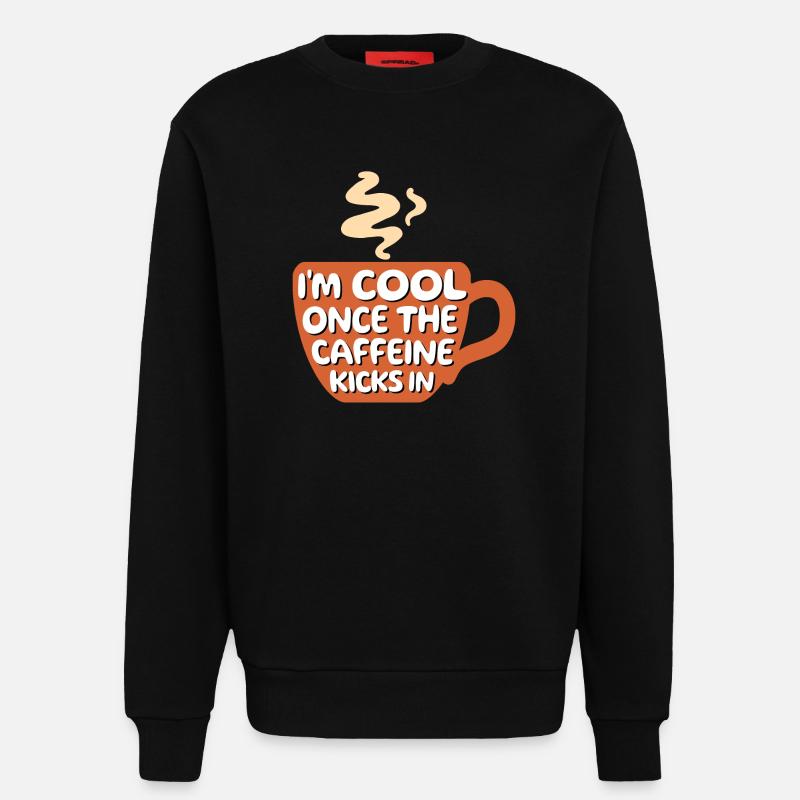 Kaffeeliebhaber Cool Statement Kaffee Kaffeetasse - Sweatshirt - made by SPREAD - SOLID BLACK