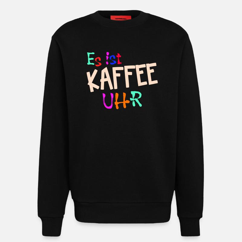 Kaffeeliebhaber Kaffeetrinker Kaffe Statement - Sweatshirt - made by SPREAD  - SOLID BLACK