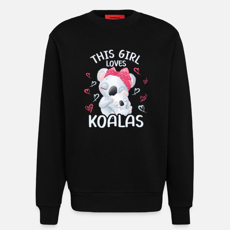 Dieses Maedchen Liebt Koalas - Sweatshirt - made by SPREAD - SOLID BLACK