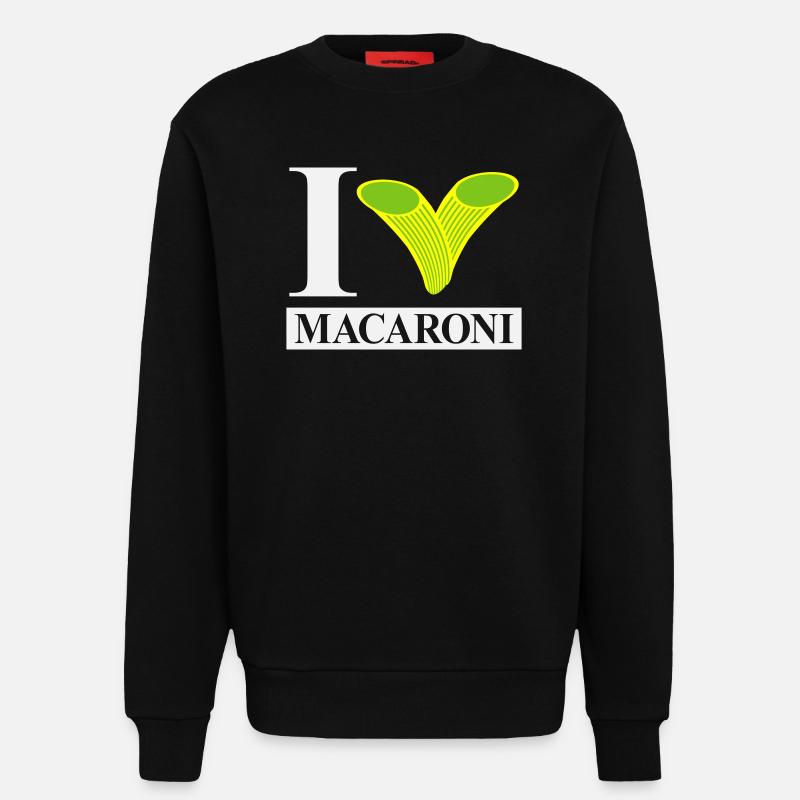 J’adore les macaronis - Sweat bio décontracté fabriqué en UE - SOLID BLACK