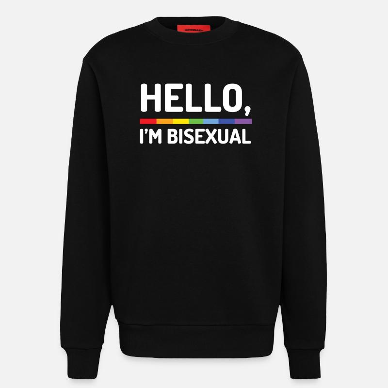 Hello, I’m Bisexual - Sweatshirt - made by SPREAD  - SOLID BLACK