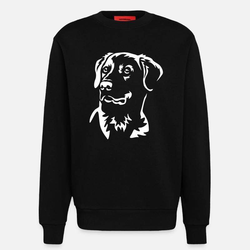 Labrador Kopf "Black Edition" - Sweatshirt - made by SPREAD  - SOLID BLACK