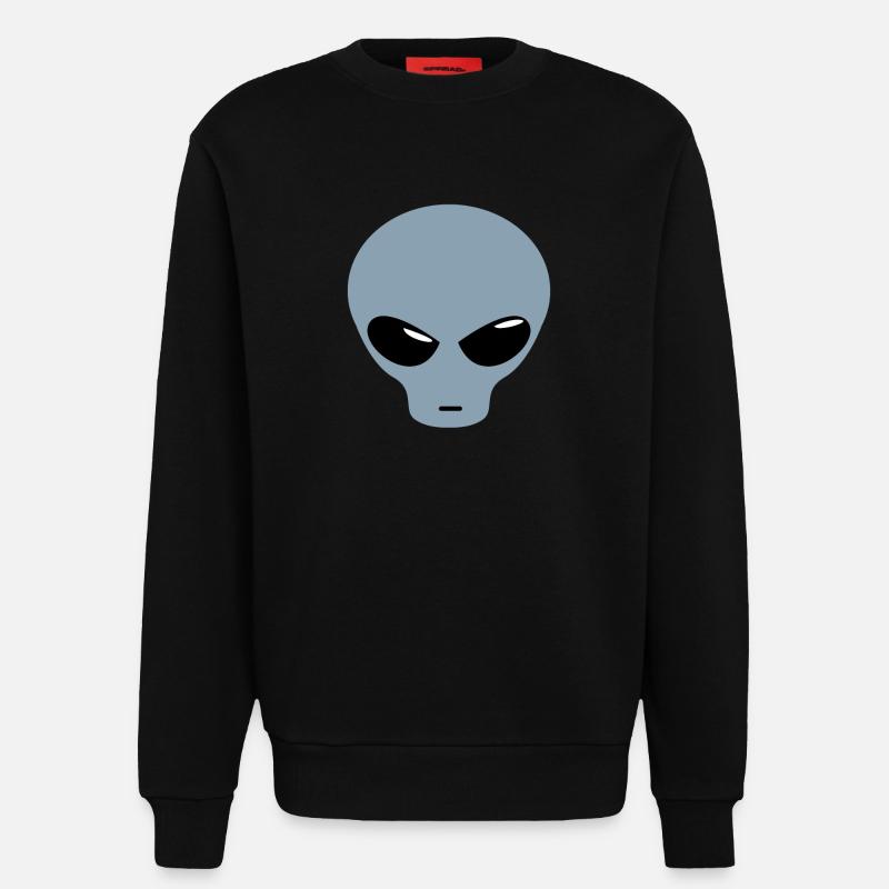Alien design - Sweatshirt - made by SPREAD - SOLID BLACK