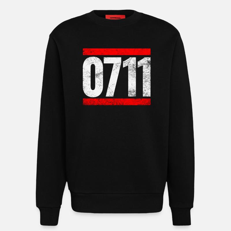 0711 Stuttgart - Sweatshirt - made by SPREAD  - SOLID BLACK