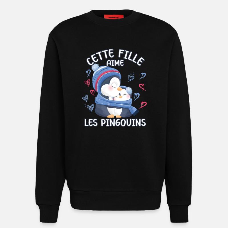 Dieses Mädchen Liebt Pinguine - Sweatshirt - made by SPREAD - SOLID BLACK