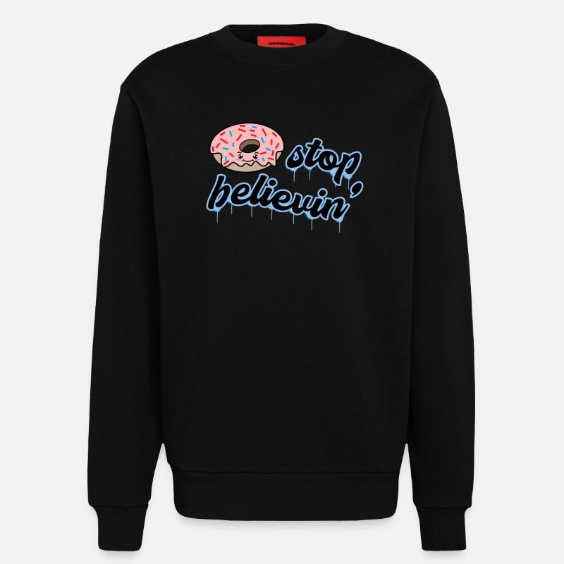 Sweets Delicious Donut Dessert Statement - Sweat bio décontracté fabriqué en UE - SOLID BLACK