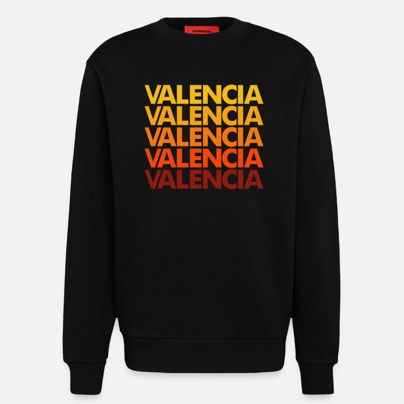 Valencia Gradient Font Stack - Sweatshirt - made by SPREAD  - SOLID BLACK