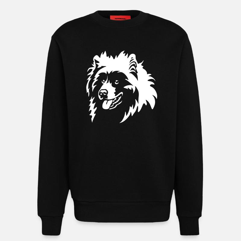 Samojede Kopf "Black Edition" - Sweatshirt - made by SPREAD  - SOLID BLACK