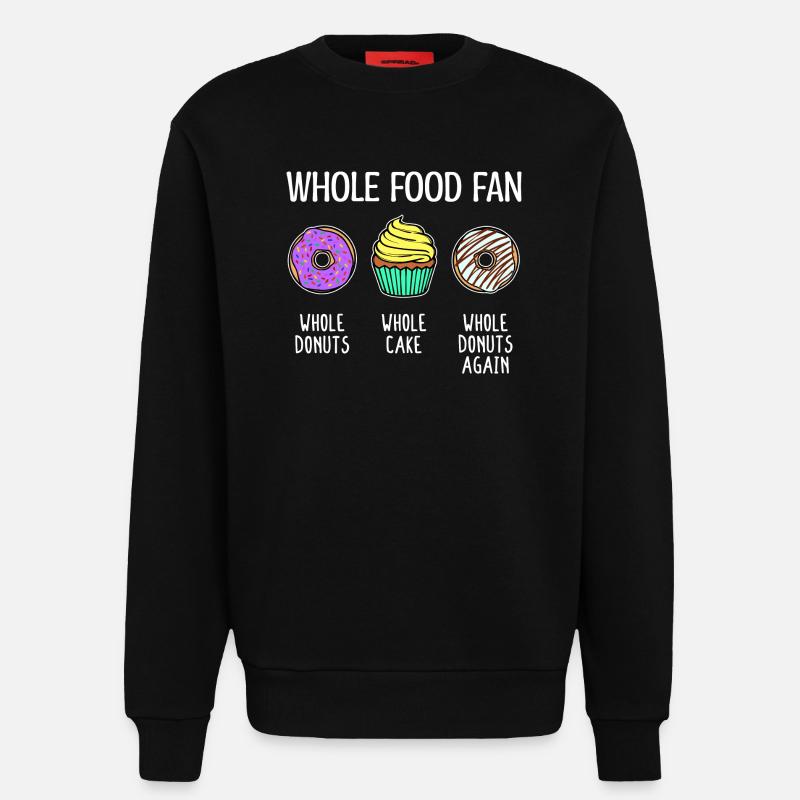 Donut Statement Candy Cake Cupcake - Sweat bio décontracté fabriqué en UE - SOLID BLACK