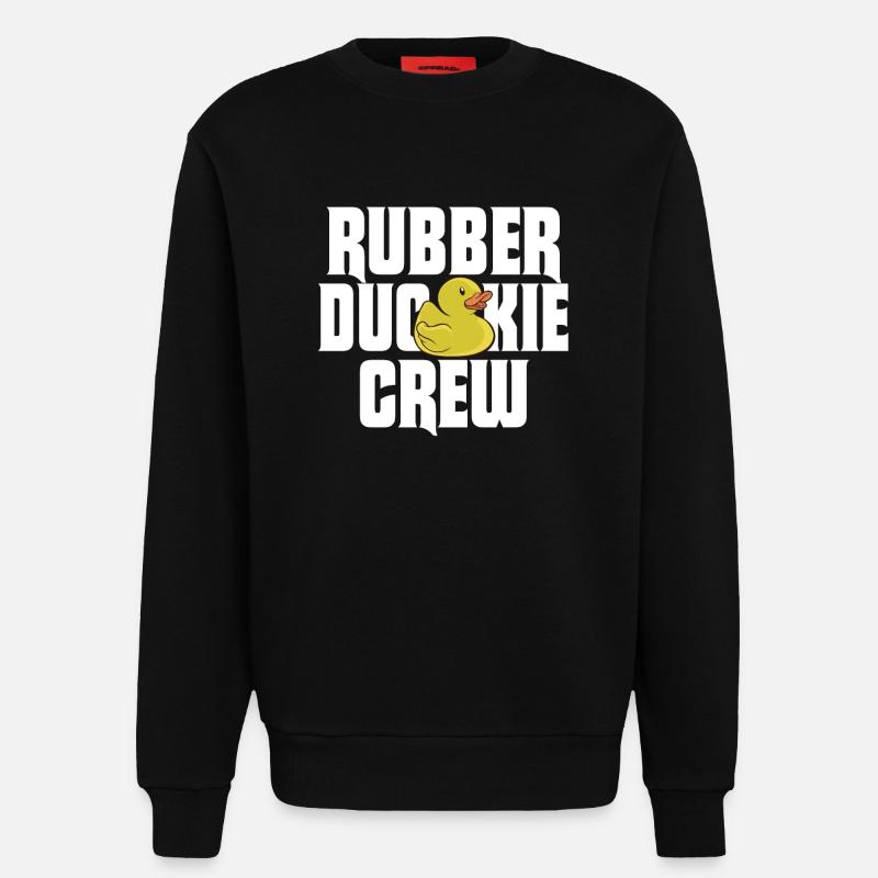 Rubber Duck Rubber Duckie Crew - Sweatshirt - made by SPREAD - SOLID BLACK