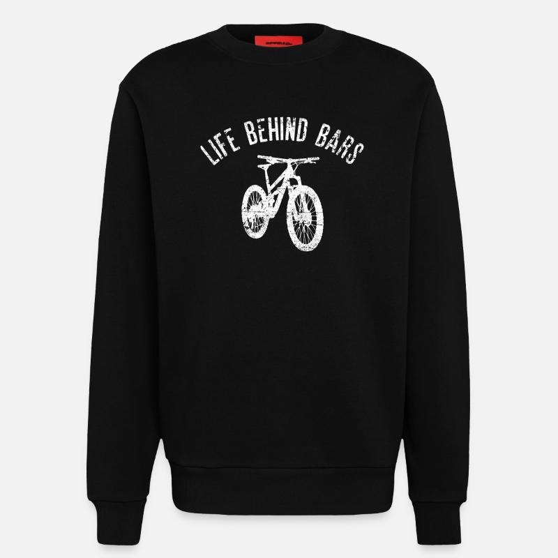 Leben hinter Gittern Fahrrad - Sweatshirt - made by SPREAD  - SOLID BLACK
