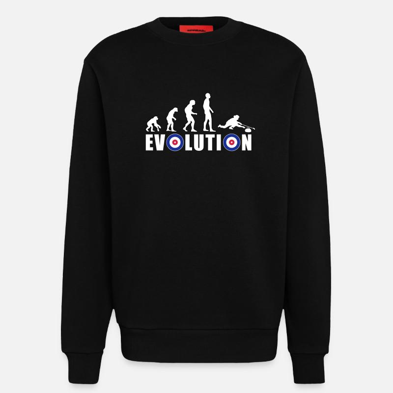 EVOLUTION CURLING Curling Gift Winter - Sweatshirt - made by SPREAD - SOLID BLACK