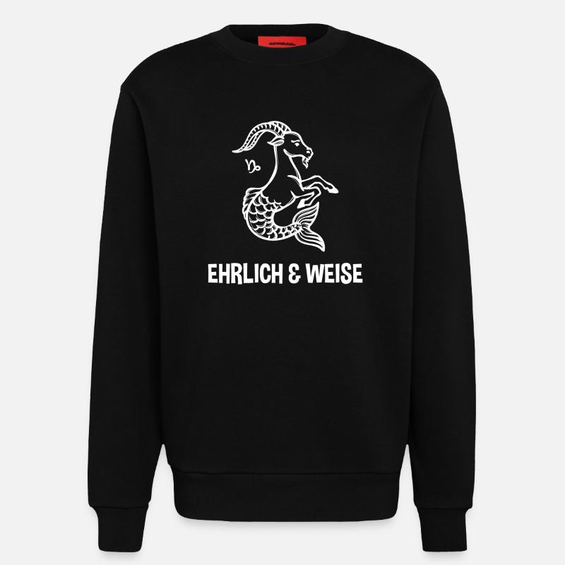 Steinbock Statement Astrologie Tierkreiszeichen - Sweatshirt - made by SPREAD - SOLID BLACK