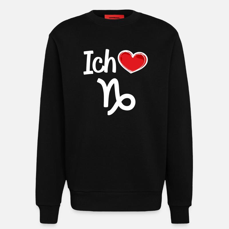 Astrologie Herz Steinbock Statement Horoskop - Sweatshirt - made by SPREAD  - SOLID BLACK