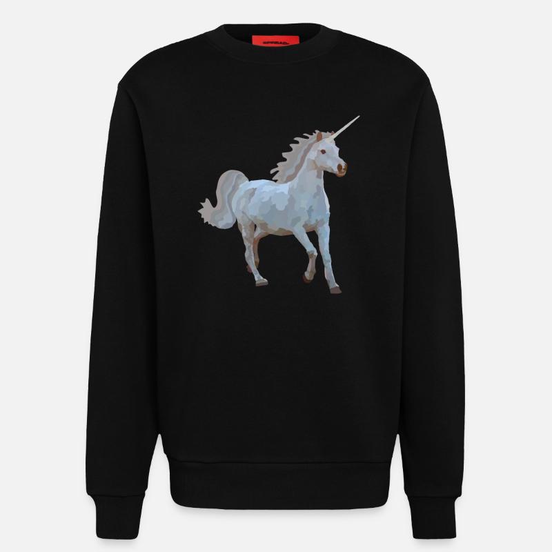Elron, das Einhorn - Sweatshirt - made by SPREAD  - SOLID BLACK