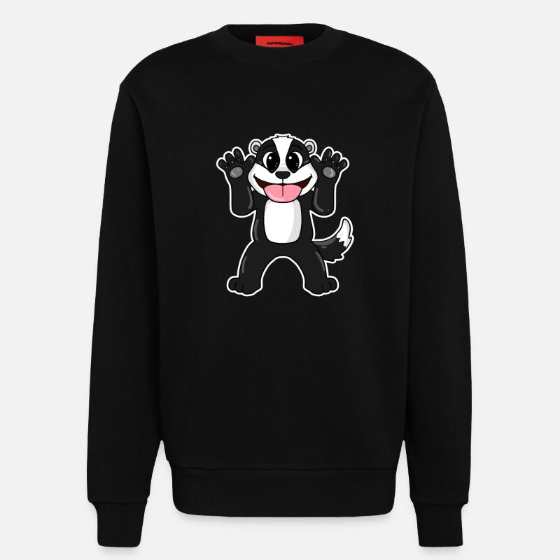 Dachs Dachse - Sweatshirt - made by SPREAD - SOLID BLACK
