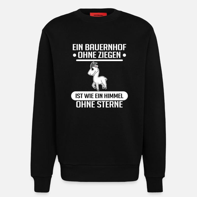 Ziege Ziegenbock Bock - Sweatshirt - made by SPREAD  - SOLID BLACK