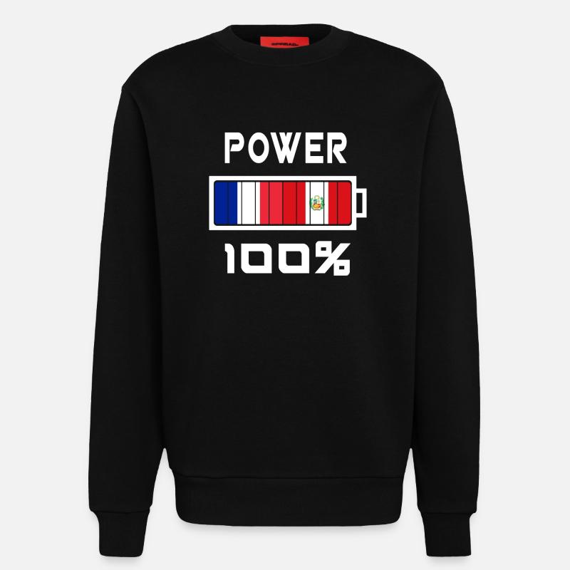Peru und Frankreich machen 100% - Sweatshirt - made by SPREAD - SOLID BLACK