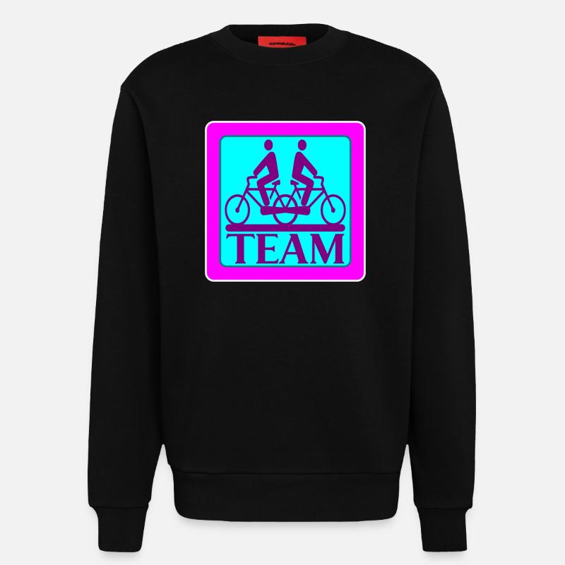 TEAM PROBLEMS - BIKE - Sweatshirt - made by SPREAD  - SOLID BLACK