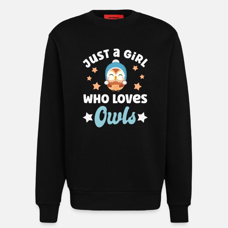 Eule Eulen - Sweatshirt - made by SPREAD - SOLID BLACK
