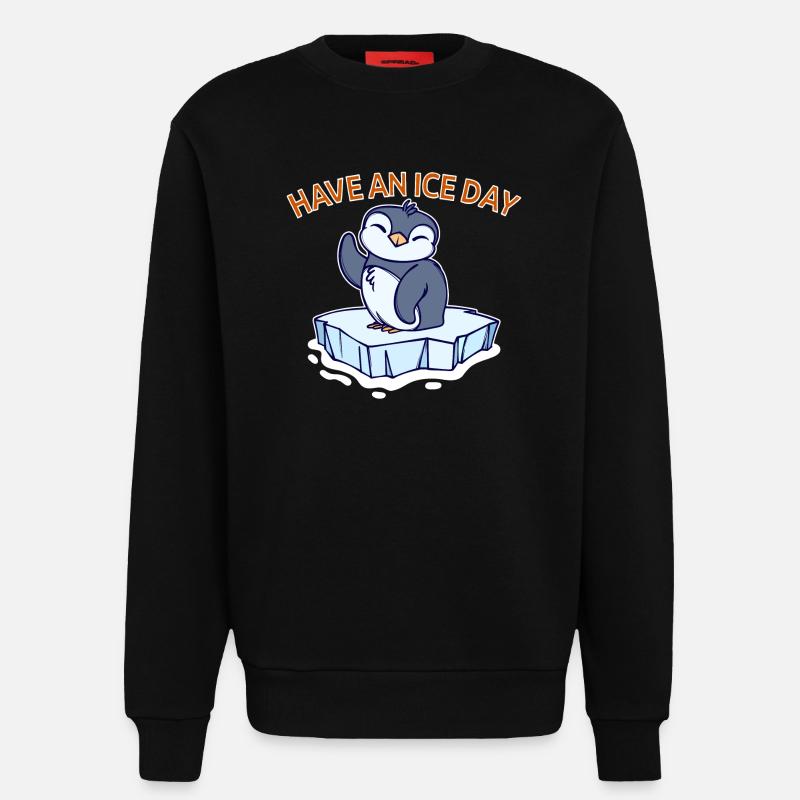 Antarktis Eis Kalt Pinguin Statement Seevogel - Sweatshirt - made by SPREAD  - SOLID BLACK