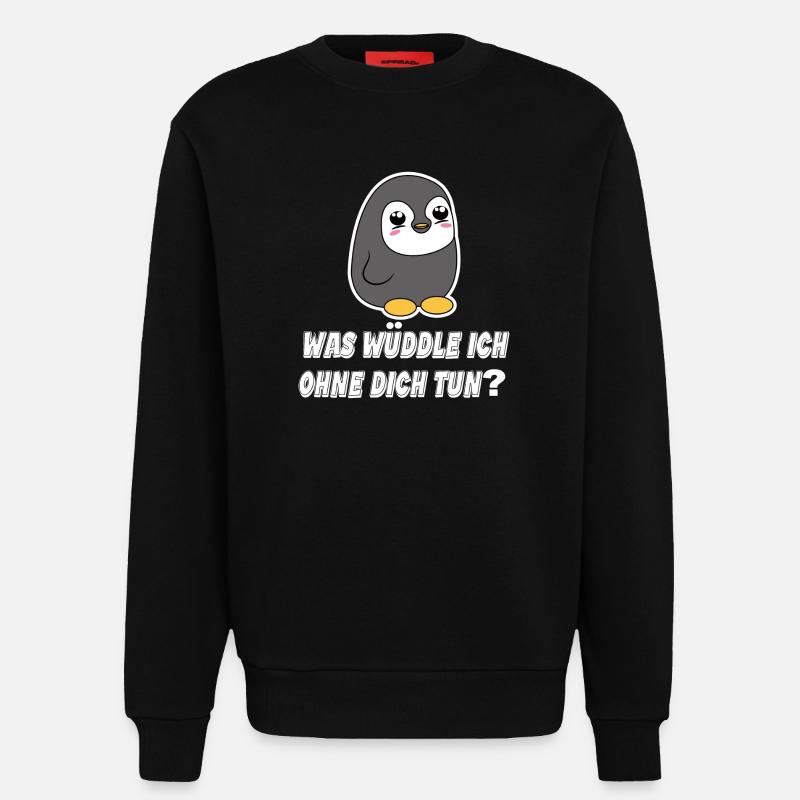 Pinguin Statement Seevogel Tier Arktis Vogel - Sweatshirt - made by SPREAD  - SOLID BLACK