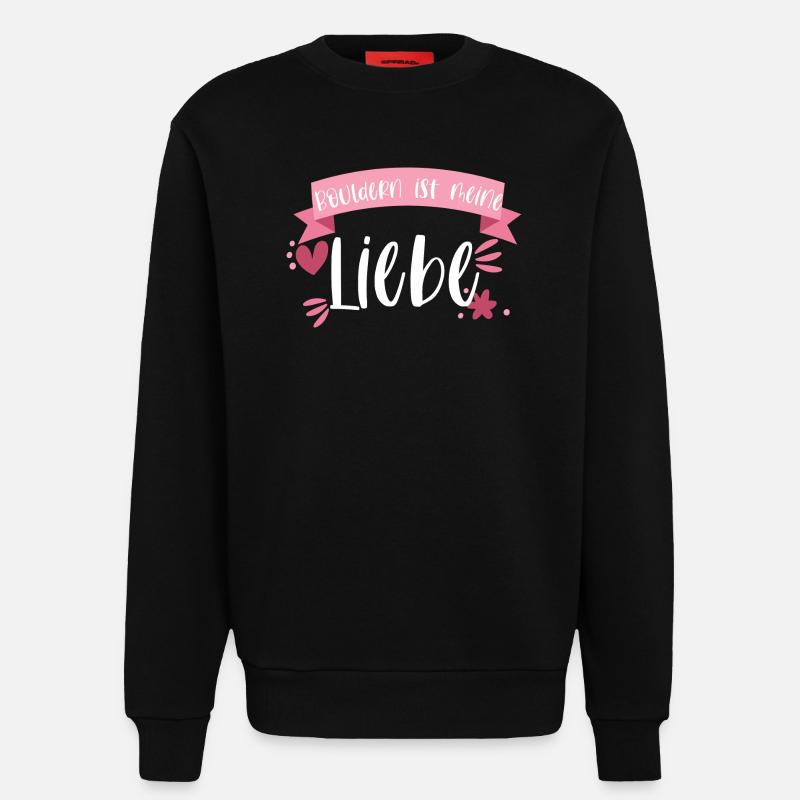 Klettern Bouldern Boulderin Berge Geschenk - Sweatshirt - made by SPREAD  - SOLID BLACK