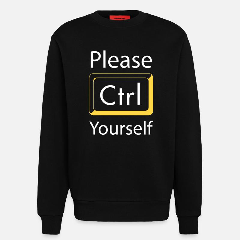 Please Ctrl yourself Gaming - Sweatshirt - made by SPREAD - SOLID BLACK