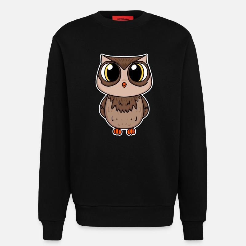 Eule - Sweatshirt - made by SPREAD  - SOLID BLACK