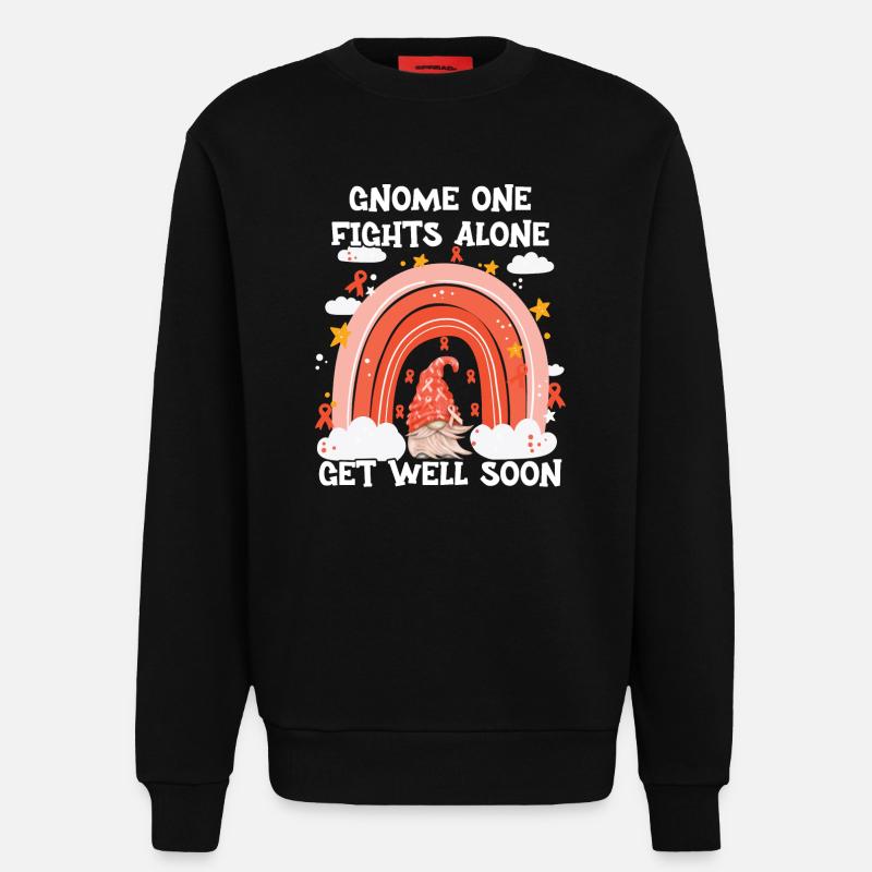 Gnome One Fights Alone Leukemia - Sweatshirt - made by SPREAD  - SOLID BLACK