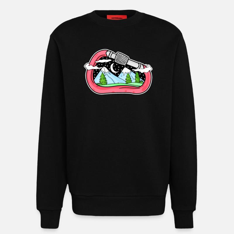 Mountain Mountains Mountain Peaks - Sweatshirt - made by SPREAD - SOLID BLACK