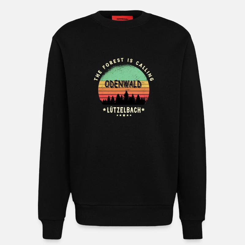 Lützelbach Odenwald Design - Sweatshirt - made by SPREAD  - SOLID BLACK