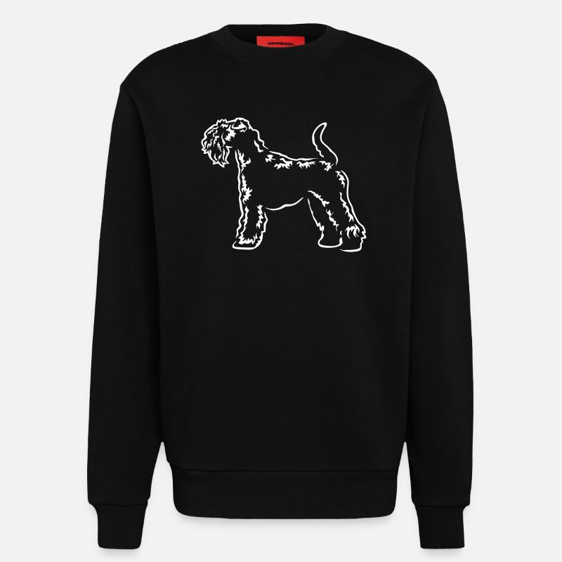 Kerry Blue Terrier "Black Edition" - Sweatshirt - made by SPREAD  - SOLID BLACK