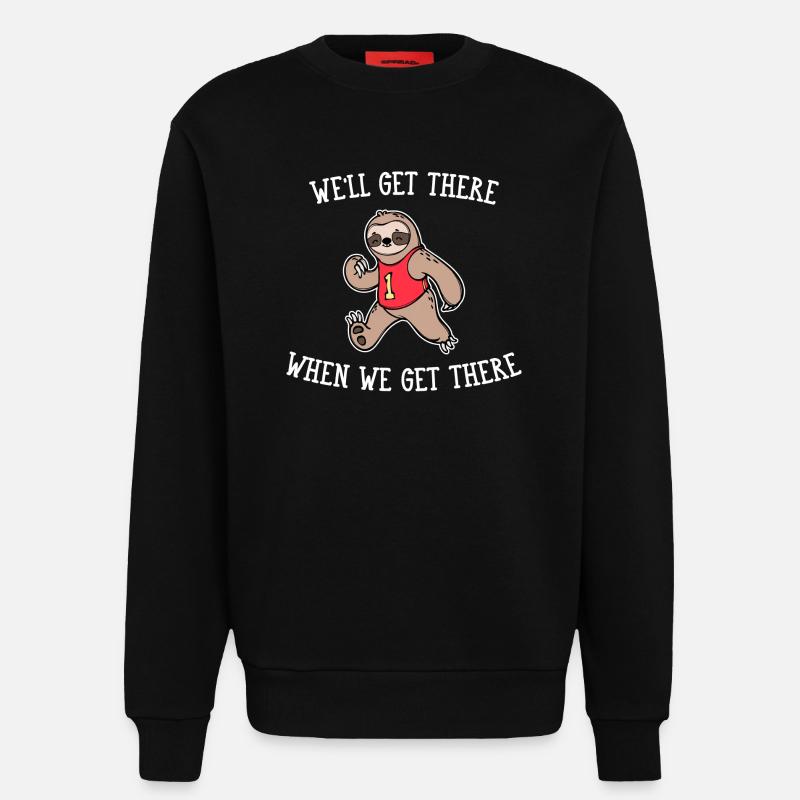 Tier Faultier Chillen Langsam Dschungel Statement - Sweatshirt - made by SPREAD  - SOLID BLACK