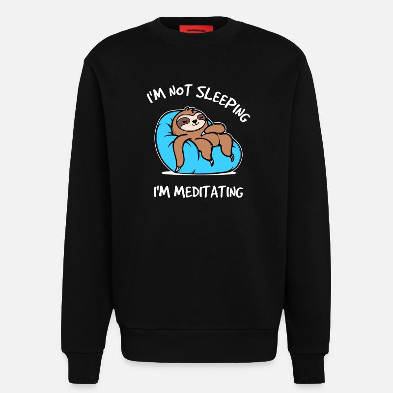 Schlafen Statement Tier Faul Urwaldbewohner Relax - Sweatshirt - made by SPREAD - SOLID BLACK