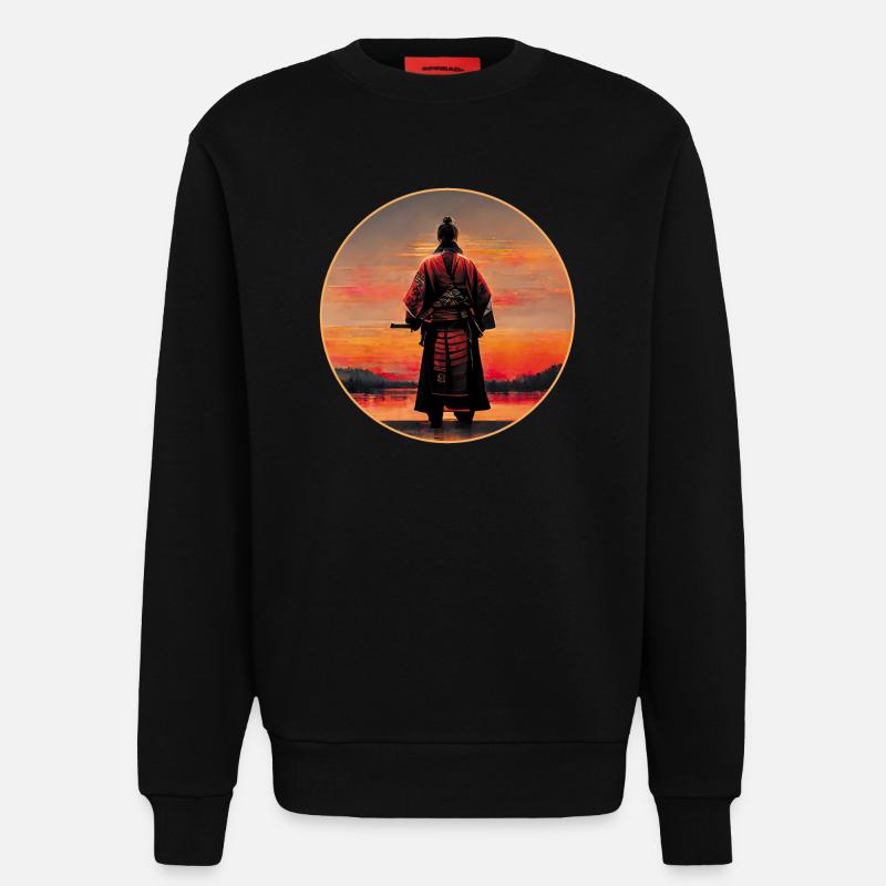 Samurai Warrior - Sweatshirt - made by SPREAD  - SOLID BLACK