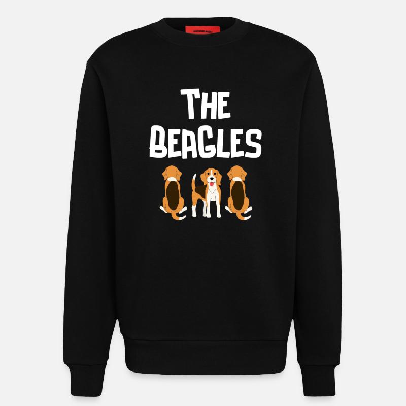 beagle, chasse, chien de chasse - Sweat bio décontracté fabriqué en UE - SOLID BLACK
