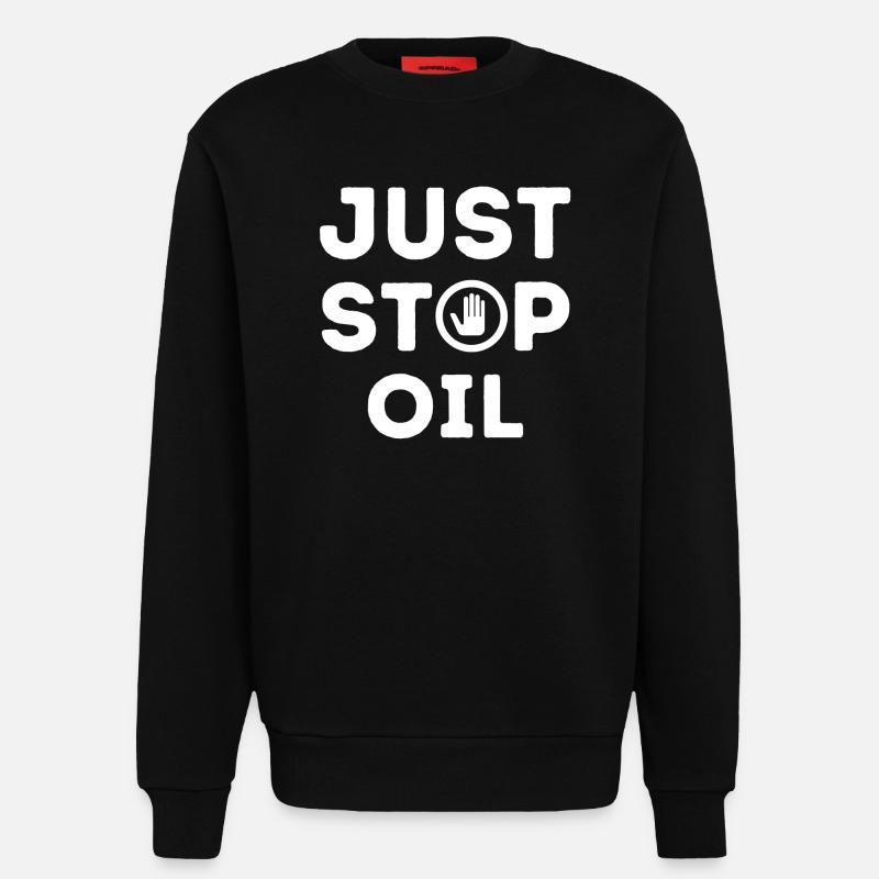 Öl einfach stoppen - Sweatshirt - made by SPREAD  - SOLID BLACK