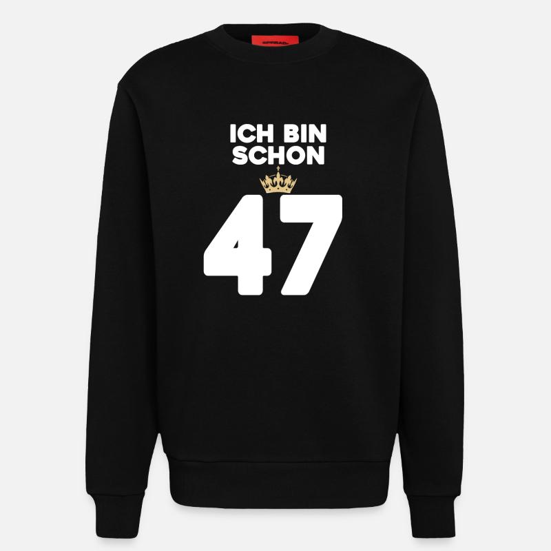ICH BIN 37 - Sweatshirt - made by SPREAD  - SOLID BLACK