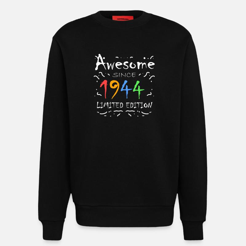 1944 - Sweatshirt - made by SPREAD  - SOLID BLACK