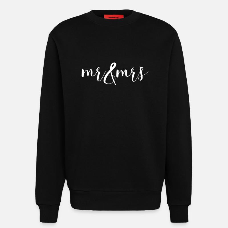 Mr and Mrs Hochzeit Design - Sweatshirt - made by SPREAD  - SOLID BLACK