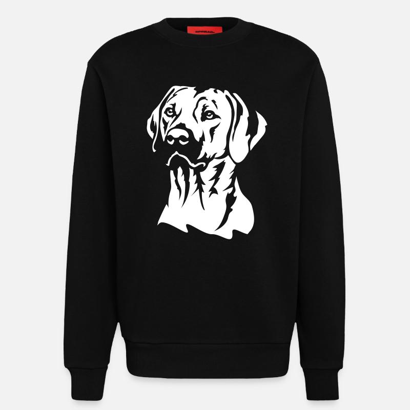 Rhodesian Ridgeback Head "Black Edition" - Sweatshirt - made by SPREAD  - SOLID BLACK