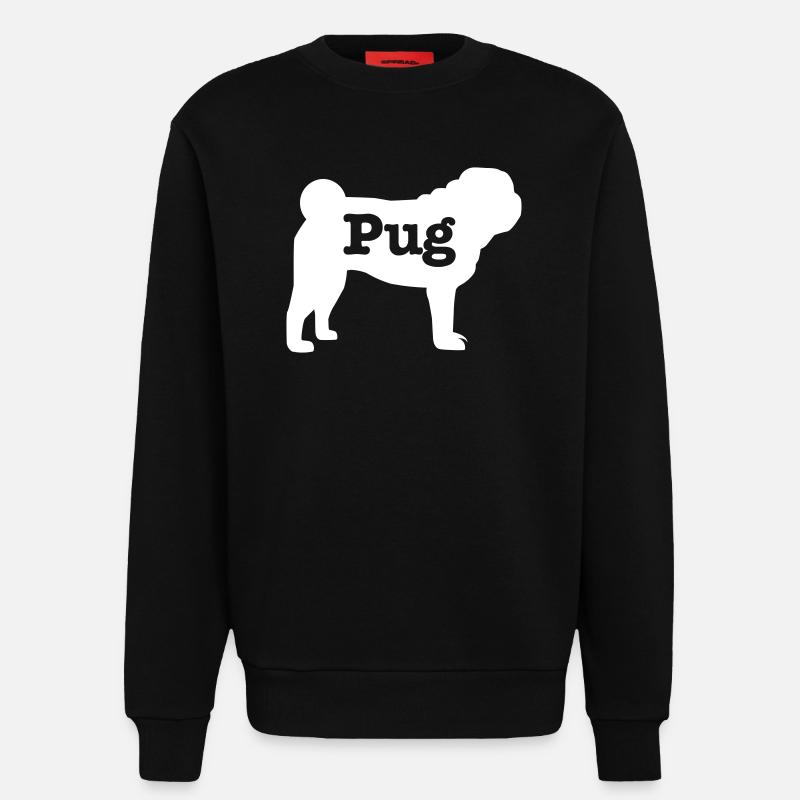 Mops - Sweatshirt - made by SPREAD  - SOLID BLACK