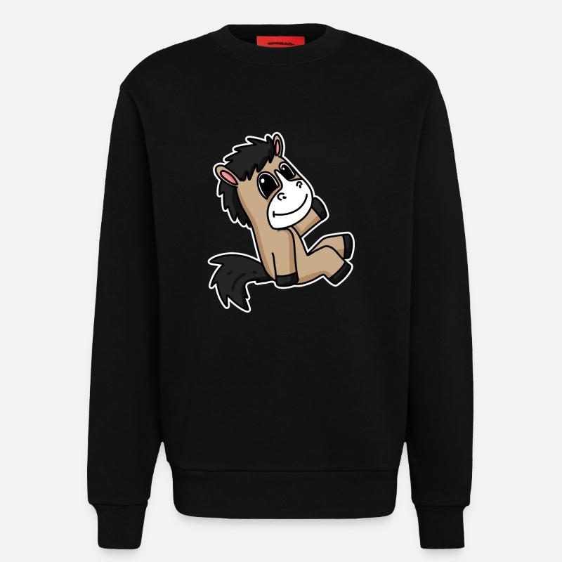 Pferd Pferde Hauspferd - Sweatshirt - made by SPREAD  - SOLID BLACK