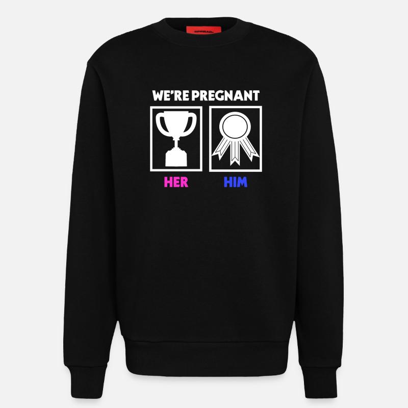 Elternteil Schwangerschaft Statement Schwanger - Sweatshirt - made by SPREAD  - SOLID BLACK