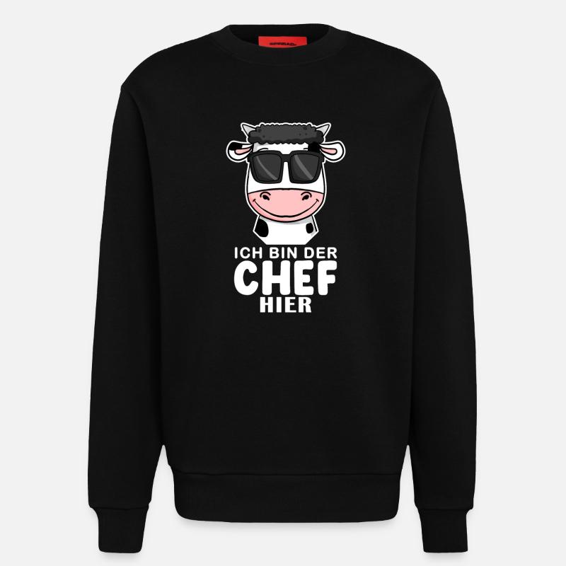 Cool Kuh Chef Spruch - Sweatshirt - made by SPREAD  - SOLID BLACK