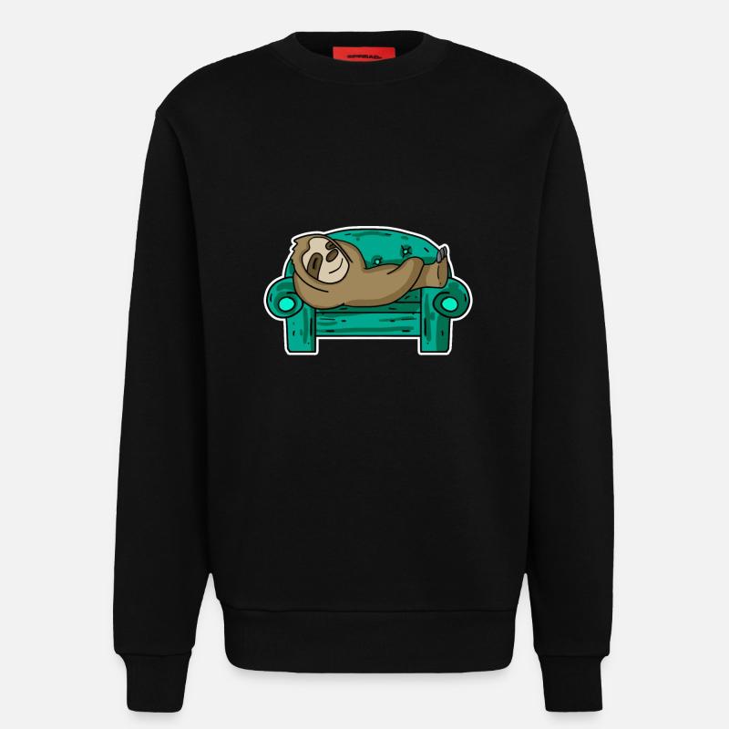 Sloth Lazy - Sweatshirt - made by SPREAD  - SOLID BLACK